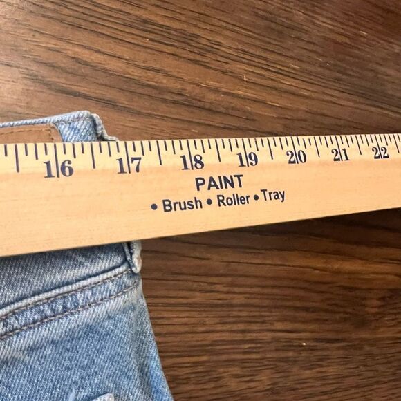 NWT American Eagle stretch raw hem women’s festival wide leg jeans. Size 12 Reg - Picture 14 of 14